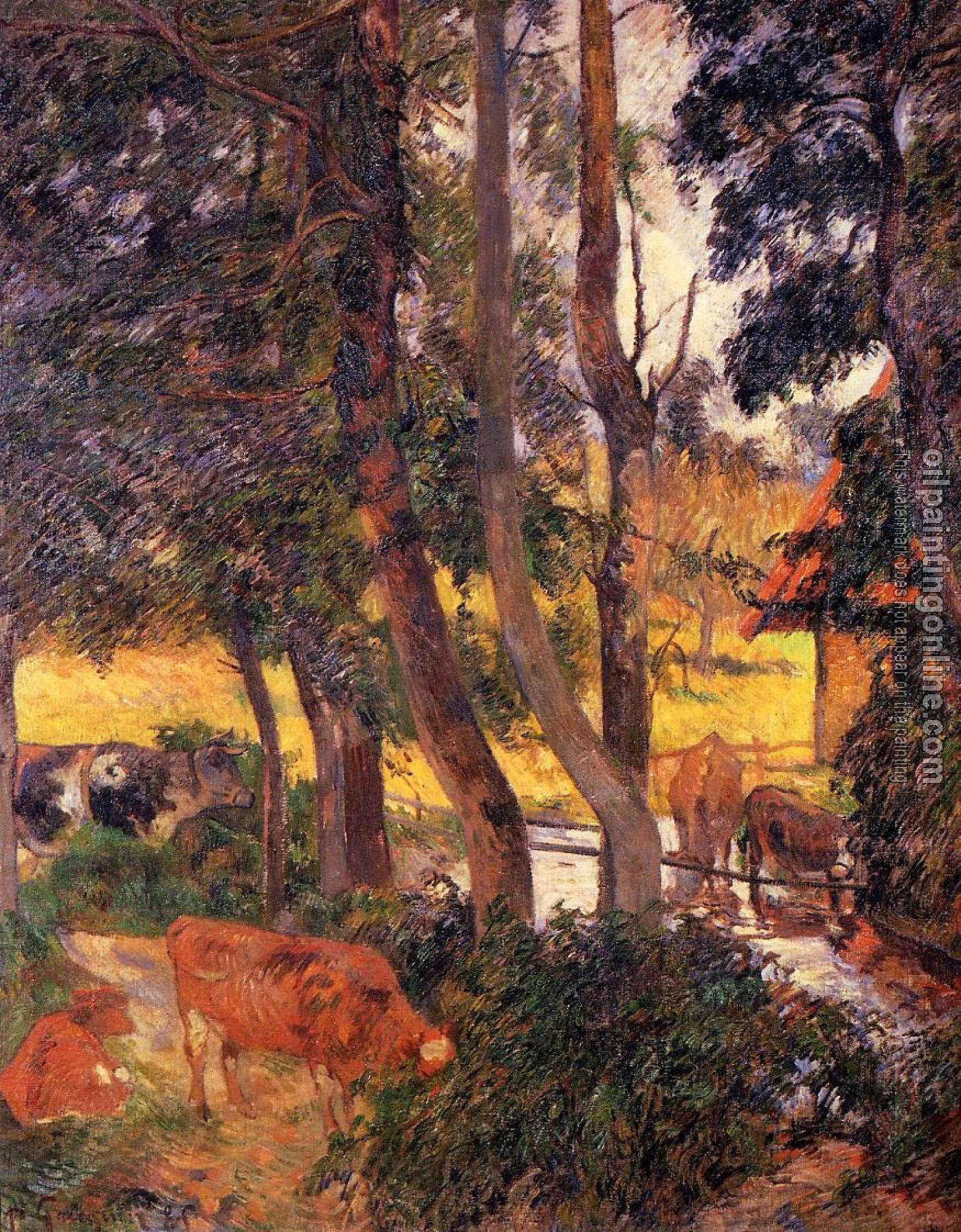 Gauguin, Paul - Cattle Drinking